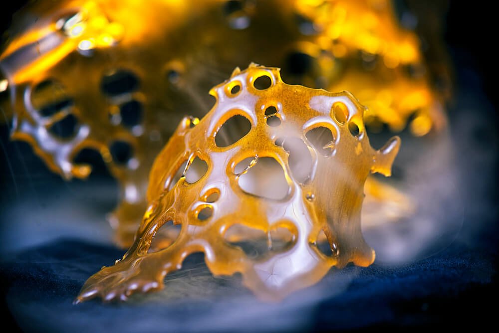 high quality close up of wax-shatter